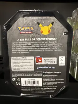 Pokemon TCG Celebrations 25th Anniversary Tin Factory Sealed Dark Sylveon V - Image 2