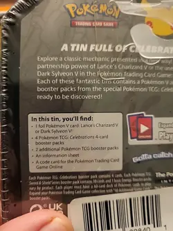 Pokemon TCG 25th Anniversary Celebrations Tin Dark Sylveon V Factory Sealed - Image 3