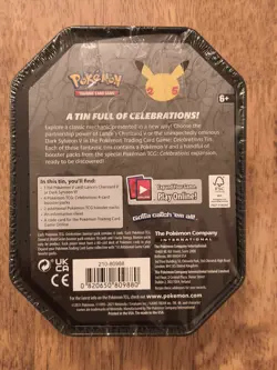 Pokemon TCG 25th Anniversary Celebrations Tin Dark Sylveon V NEW Factory Sealed - Image 2