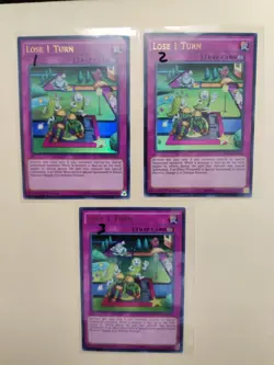 3x Yugioh! Lose 1 Turn MP16-EN034 Ultra Rare 1st Edition LP - Image 1