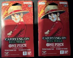 x2 One Piece TCG OP-13 Carrying On His Will Sleeved Booster Pack OP13 - Image 1