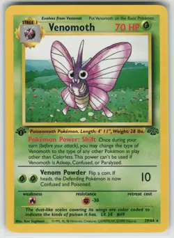 Pokemon Venomoth (29) Rare 1st Edition Jungle 29/64 NM - Image 1
