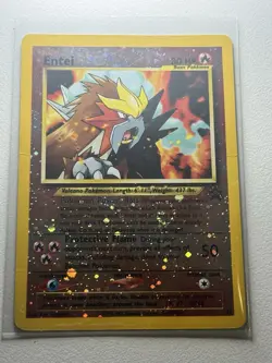 Pokemon Card - Entei #34 Black Star WOTC Movie Promo Reverse Holo SWIRL - Image 1