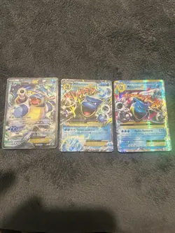 Blastoise Xy122 and 2 Mega Blastoise Bundle Pokemon Cards - Image 1