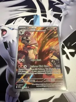Pokemon TCG Blaziken IR Full Art Holo 192/182 Destined Rivals Card NM - Image 1