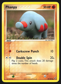 Phanpy 69/107 EX Deoxys Pokemon Card LP - Image 1