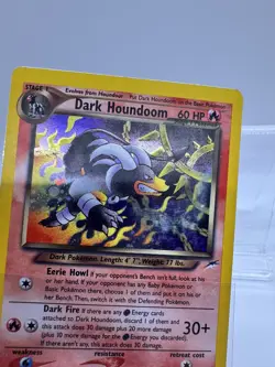 Pokemon Dark Houndoom TCG Card Neo Destiny 7/105 Unlimited Holo Rare - Image 2