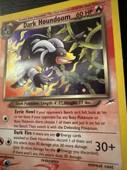 Pokemon Dark Houndoom TCG Card Neo Destiny 7/105 Unlimited Holo Rare - Image 4