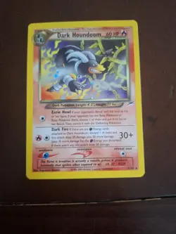 Pokemon Dark Houndoom TCG Card Neo Destiny 7/105 Unlimited Holo Rare - Image 1
