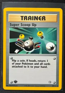 Pokemon Super Scoop Up 98/111 Neo Genesis 1st Edition LP - Image 1
