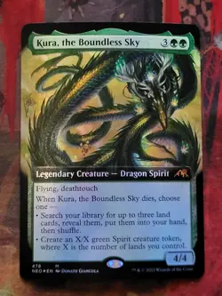 MTG Card: Kura, the Boundless Sky (Kamigawa: Neon Dynasty) EXTENDED ART FOIL - Image 1