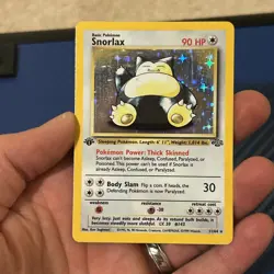 1999 Pokemon Snorlax 1st Edition Holo Card #11/64 - Rare Jungle - TCG. NM Crisp - Image 2