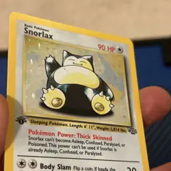 1999 Pokemon Snorlax 1st Edition Holo Card #11/64 - Rare Jungle - TCG. NM Crisp - Image 4