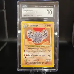 Pokemon TCG Graveler Neo Revelation Card 30/64 Unlimited CGC 10 Gem Mint - Image 1