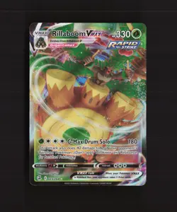 Rillaboom VMAX 023/264 Fusion Strike Ultra Rare Holo Pokemon Card LP - Image 1