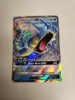Pokemon Card TCG Gyarados GX SM212 Sun & Moon Promos Black Star Promo Holo Clean - Image 1