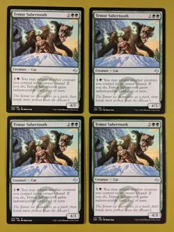 Temur Sabertooth x4 Fate Reforged 4x Playset Magic the Gathering MTG - Image 1