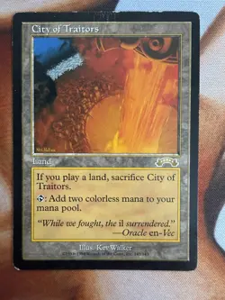 MTG Magic The Gathering CITY OF TRAITORS EXODUS RESERVED LIST (MP-HP) - Image 2
