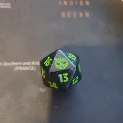 Magic the Gathering Marvel's Spider-Man Dice D20 MTG Black with green - Image 1