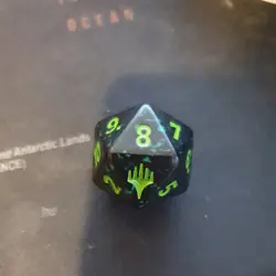 Magic the Gathering Marvel's Spider-Man Dice D20 MTG Black with green - Image 2