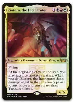 Ziatora, the Incinerator #231 (Foil) (LP) Streets New Capenna SNC Magic MTG - Image 1