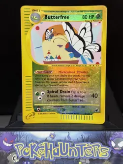 Pokemon Card Butterfree 5/165 Reverse Holo Rare Expedition Base Set Played - Image 1