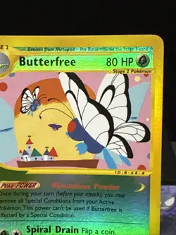 Pokemon Card Butterfree 38/165 Reverse Holo Rare Expedition Base Set Light Play - Image 2
