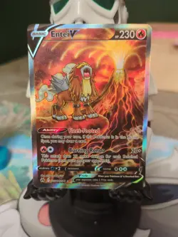 Pokemon Entei v Holo Ultra Rare TCG Card Crown Zenith Galarian Gallery GG36/GG70 - Image 1