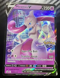 Mewtwo V SWSH223 Pokemon Go Promo Sword & Shield Promo Card Pokemon TCG LP - Image 1