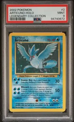2002 Pokemon Legendary Collection Articuno #2 Holo PSA 9 - Image 1