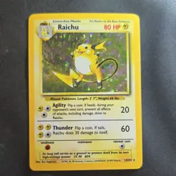 Pokemon TCG Raichu Base Set 14/102 Holo Rare 1999-2000 Wizards Copyright - Image 1