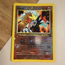 Pokemon TCG Entei Wizards Black Star Promo 34 Holo Promo LP - Image 1
