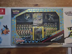 Nintendo Pokemon TCG Crown Zenith Shiny Zacian Collection Box - 11 Packs 820650851636 - Image 1
