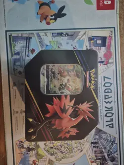 Pokemon Crown Zenith Tin Set of 3 Galarian Moltres Zapdos Articuno - Image 5