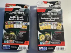 Pokemon Ex Battle Deck Lucario & Ampharos Quantity Two Open Boxes - Image 2