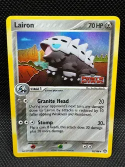2007 Pokemon Lairon Reverse Holo Stamped EX Power Keepers 32/108 *Never Played* - Image 1
