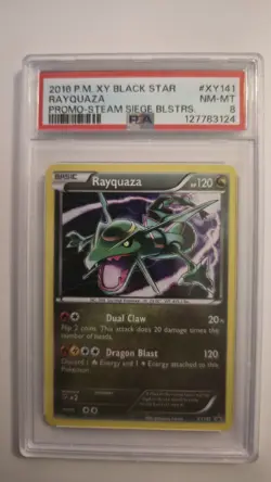 2016 Pokemon Xy Black Star Promo Rayquaza Holo #XY141 Promo BSP Blisters PSA 8 - Image 1