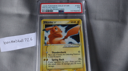 2006 Pokemon Pikachu Gold Star Holo Rare EX Holon Phantoms #104 PSA 1 Graded - Image 2