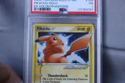 2006 Pokemon Pikachu Gold Star Holo Rare EX Holon Phantoms #104 PSA 1 Graded - Image 5