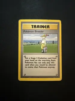 Pokemon TCG Pokemon Breeder Base Set 76/102 MP Regular Unlimited Rare - Image 1