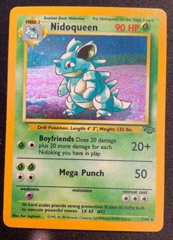 Pokemon TCG Nidoqueen - Jungle 7/64 Holo Unlimited Holo Rare LP - Image 1