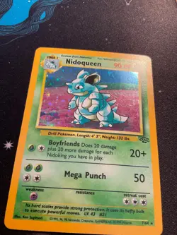 Pokemon TCG Nidoqueen - Jungle 7/64 Holo Unlimited Holo Rare LP - Image 2