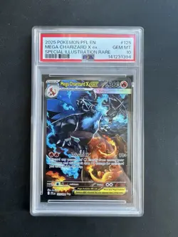 PSA 10 MEGA CHARIZARD X EX 125/094 Phantasmal Flames Graded Pokemon Card Gem - Image 1