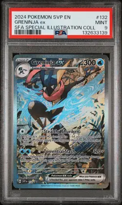 Greninja Ex SVP132 PSA 9 Shrouded Fable Black Star Promo Pokemon Card Game - Image 1