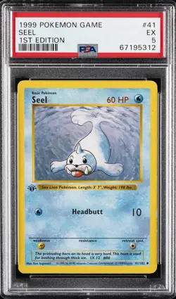 1999 POKEMON BASE SET 1ST EDITION#41 SEEL PSA 5 - Image 1