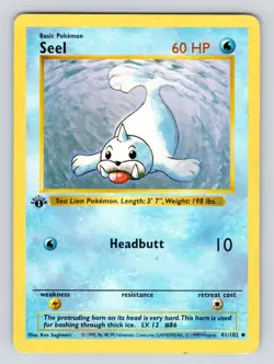 PL! Pokemon TCG Seel Base Set 1st Edition 41/102 - Image 1