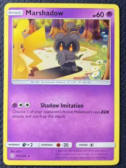 Marshadow 103/236 Cosmic Eclipse Pokemon Card NM - Image 1