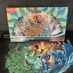 Pokemon Masks of Ogerpon EX Premium Collection Factory Sealed Box 10 Boosters - Image 1