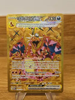 Pokemon TCG Charizard EX Gold Hyper Rare Card 228/197 Obsidian Flames NM - Image 1