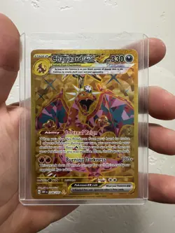 Pokemon TCG Charizard EX Obsidian Flames Holo Hyper Rare Card 228/197 NM GOLD - Image 1